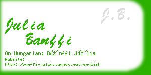 julia banffi business card